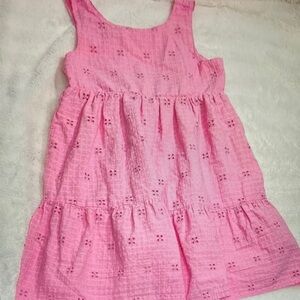 Pink Sleeveless Kids Dress